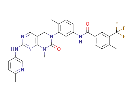 4-methyl-N-(4-methyl-3-(1-methyl-7-((6-methylpyridin-3-yl)amino)-2-oxo-1,4-dihydropyrimido[4,5-d]pyrimidin-3(2H)-yl)phenyl)-3-(trifluoromethyl)benzamide