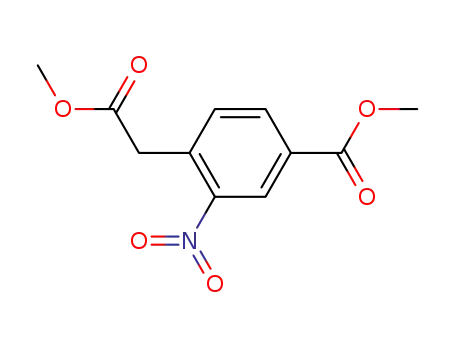 Molecular Structure of 334952-07-7 (methyl 4-(2-methoxy-2-oxoethyl)-3-nitrobenzoate)