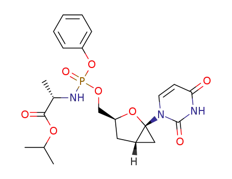 isopropyl((((1R,3S,5S)-1-(2,4-dioxo-3,4-dihydropyrimidin-1(2H)-yl)-2-oxabicyclo[3.1.0]hexan-3-yl)methoxy)(phenoxy)phosphoryl)-L-alaninate