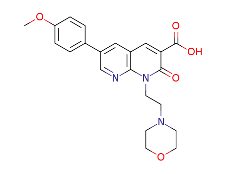 6-(4-methoxyphenyl)-1-[2-(morpholin-4-yl)ethyl]-2-oxo-1,2-dihydro-1,8-naphthyridine-3-carboxylic acid