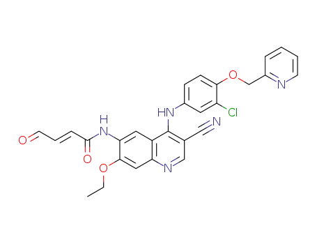 (E)-N-(4-((3-chloro-4-(pyridin-2-ylmethoxy)phenyl)amino)-3-cyano-7-ethoxyquinolin-6-yl)-4-oxobut-2-enamide