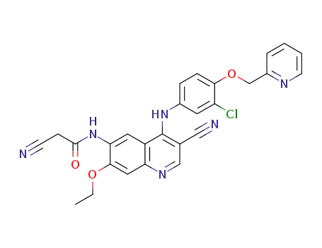 N-(4-((3-chloro-4-(pyridin-2-ylmethoxy)phenyl)amino)-3-cyano-7-ethoxyquinolin-6-yl)-2-cyanoacetamide