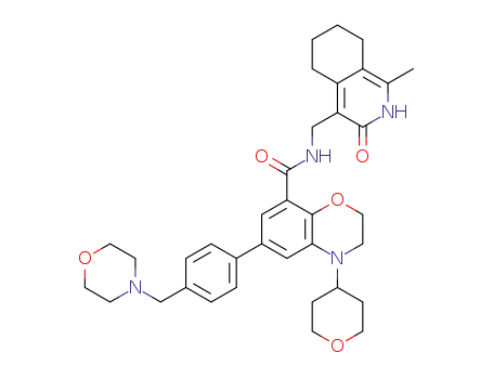 6-(4-morpholin-4-ylmethylphenyl)-4-(tetrahydropyran-4-yl)-3,4-dihydro-2H-benzo[1,4]oxazine-8-carboxylic acid (1-methyl-3-oxo-2,3,5,6,7,8-hexahydroisoquinolin-4-ylmethyl)amide