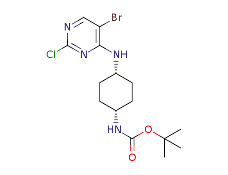 tert-butyl ((1S,4S)-4-((5-bromo-2-chloropyrimidin-4-yl)amino)cyclohexyl)carbamate