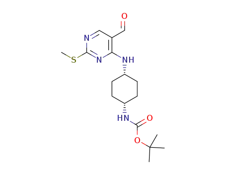 tert-butyl ((1S,4S)-4-((5-formyl-2-(methylthio)pyrimidin-4-yl)amino)cyclohexyl)carbamate
