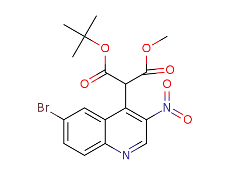 1-(tert-butyl) 3-methyl 2-(6-bromo-3-nitroquinolin-4-yl)malonate