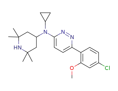 6-(4-chloro-2-methoxyphenyl)-N-cyclopropyl-N-(2,2,6,6-tetramethylpiperidin-4-yl)pyridazin-3-amine