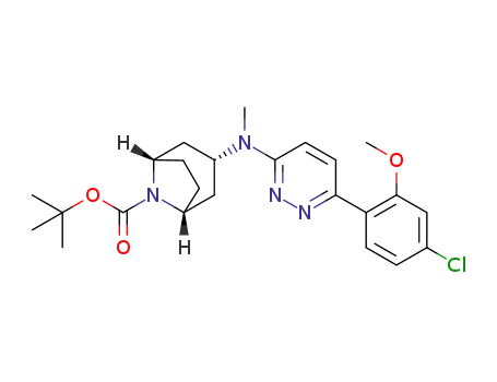 tert-butyl (1R,3s,5S)-3-((6-(4-chloro-2-methoxyphenyl)pyridazin-3-yl)(methyl)amino)-8-azabicyclo[3.2.1]octane-8-carboxylate