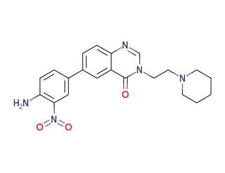6- (4-amino-3-nitrophenyl)-3-(2-(piperidin-1-yl)ethyl)quinazolin-4(3H)-one