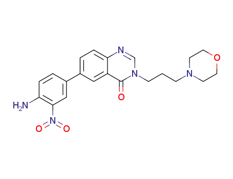 6-(4-amino-3-nitrophenyl)-3-(3-morpholinopropyl)quinazolin-4(3H)-one