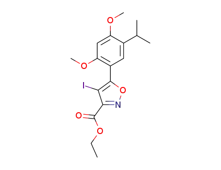 ethyl 4-iodo-5-(5-isopropyl-2,4-dimethoxyphenyl)isoxazole-3-carboxylate