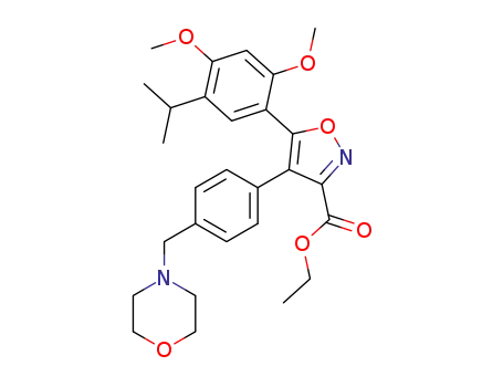 ethyl 5-(5-isopropyl-2,4-dimethoxyphenyl)-4-(4-(morpholinomethyl)phenyl)isoxazole-3-carboxylate