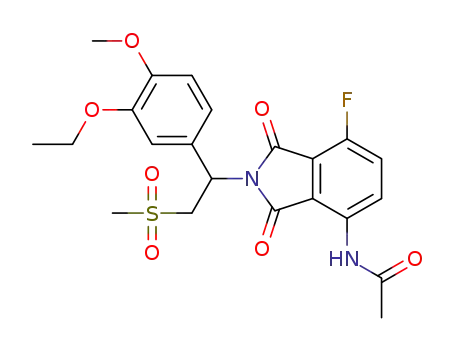 (N-(2-(1-(3-ethoxy-4-methoxyphenyl)-2-(methylsulfonyl)ethyl)-7-fluoro-1,3-dioxoisoindolin-4-yl)acetamide)