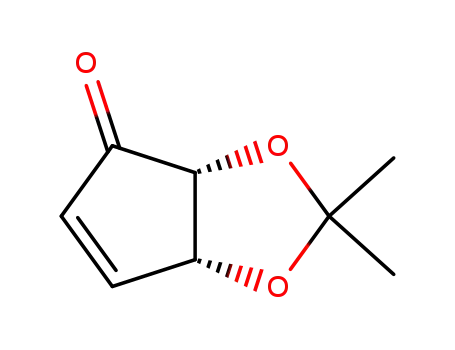 Molecular Structure of 115509-13-2 ((-)-(3AR,6AR)-3A,6A-DIHYDRO-2,2-DIMETHYL-4H-CYCLOPENTA-1,3-DIOXOL-4-ONE)