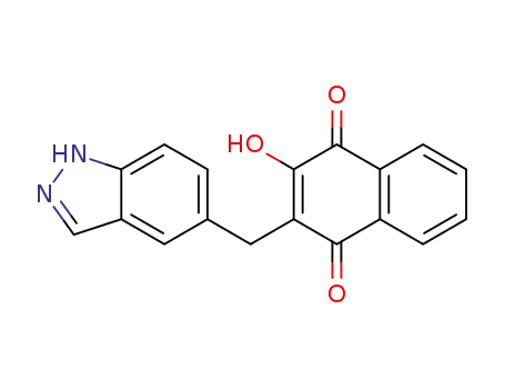 2-hydroxy-3-[(indazol-5-yl)methyl]-1,4-naphthoquinone