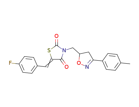 5-(4-fluorobenzylidene)-N-(3-(p-tolyl)isoxazolin-5-yl)methylthiazolidine-2,4-dione