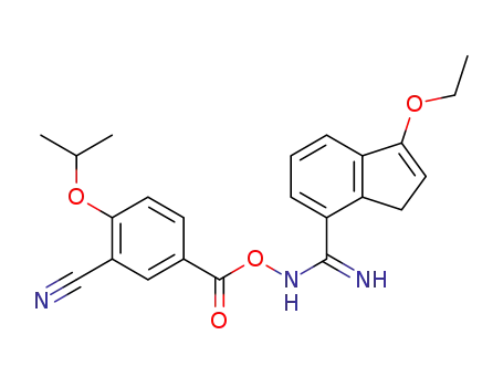 N-((3-cyano-4-isopropoxybenzoyl)oxy)-3-ethoxy-1H-indene-7-carboximidamide