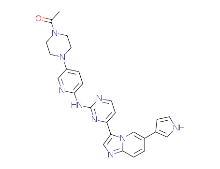 1-(4-(6-((4-(6-(1H-pyrrol-3-yl)imidazo[1,2-a]pyridin-3-yl)pyrimidin-2-yl)amino)pyridin-3-yl)piperazin-1-yl)ethan-1-one