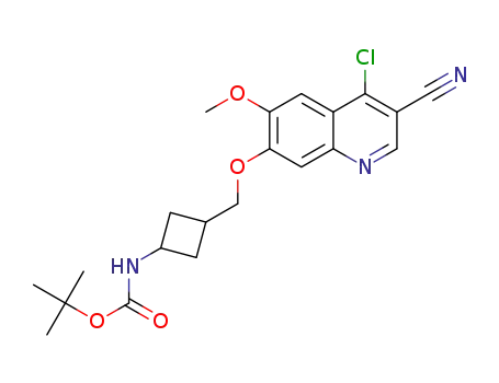 tert-butyl (3-((4-chloro-3-cyano-6-methoxyquinolin-7-yloxy)methyl)cyclobutyl)carbamate