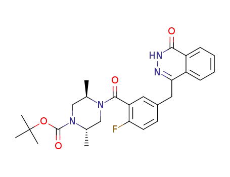 tert-butyl 4-(2-fluoro-5-((4-oxo-3,4-dihydrophthalazin-1-yl)methyl)benzoyl)-trans-2,5-dimethylpiperazine-1-carboxylate