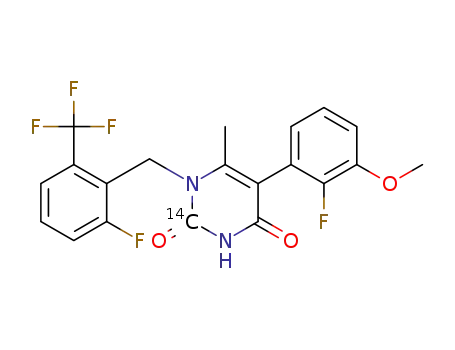 [14C]5-(2-fluoro-3-methoxyphenyl)-1-(2-fluoro-6-(trifluoromethyl)benzyl)-6-methylpyrimidine-2,4(1H,3H)-dione