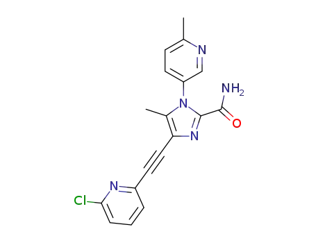 4-((6-chloropyridin-2-yl)ethynyl)-5-methyl-1-(6-methylpyridin-3-yl)-1H-imidazole-2-carboxamide