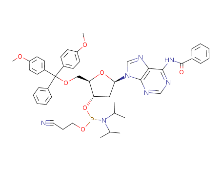 5'-O-(4,4'-Dimethoxytrityl)-N6-benzoyl-2'-deoxyadenosine-3'-(2-cyanoethyl-N,N-diisopropyl)phosphoramidite(98796-53-3)