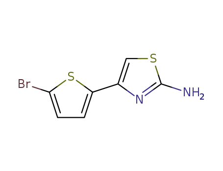 Molecular Structure of 34801-14-4 (4-(5-BROMO-2-THIENYL)-1,3-THIAZOL-2-AMINE)