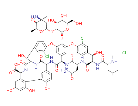 1404-93-9,Vancomycin hydrochloride,Lyphocin;Meek;Vancocinehydrochloride;Vancocyn;Vancor;
