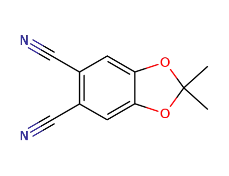 Molecular Structure of 114414-26-5 (1,3-Benzodioxole-5,6-dicarbonitrile, 2,2-dimethyl-)