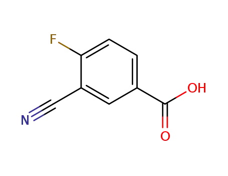 Molecular Structure of 171050-06-9 (3-Cyano-4-fluorobenzoic acid)