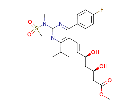 6-Heptenoic acid,7-[4-(4-fluorophenyl)-6-(1-methylethyl)-2-[methyl(methylsulfonyl)amino]-5-pyrimidinyl]-3,5-dihydroxy-,methyl ester, (3R,5S,6E)-