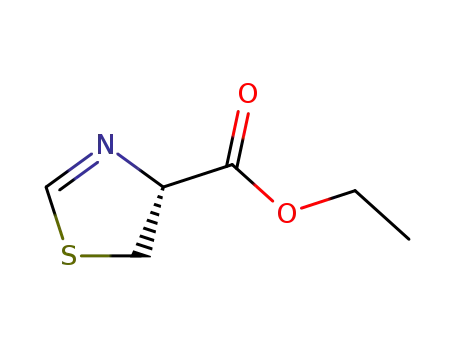 Molecular Structure of 206876-90-6 (4-Thiazolecarboxylicacid,4,5-dihydro-,ethylester,(4R)-(9CI))