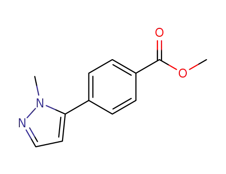Molecular Structure of 179057-12-6 (Methyl 4-(1-methyl-1H-pyrazol-5-yl)benzoate)