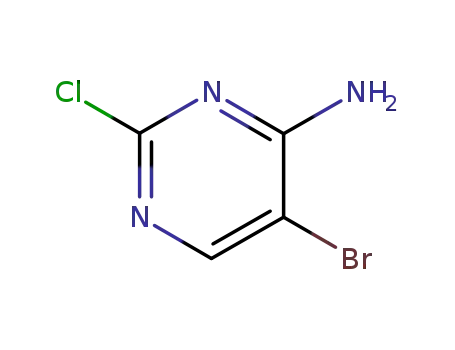Molecular Structure of 205672-25-9 (4-Amino-5-bromo-2-chloropyrimidine)