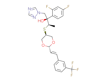 (2R,3R)-2-(2,4-Difluoro-phenyl)-1-[1,2,4]triazol-1-yl-3-{2-[(E)-2-(3-trifluoromethyl-phenyl)-vinyl]-[1,3]dioxan-5-ylsulfanyl}-butan-2-ol