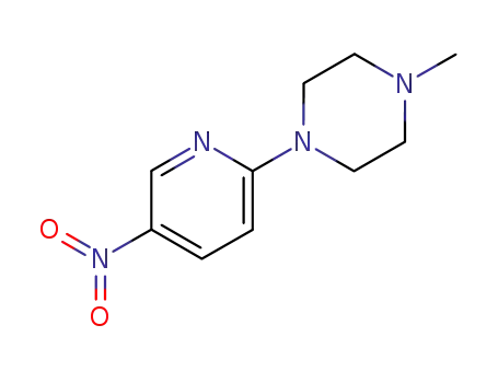 Molecular Structure of 55403-34-4 (2-(4-Methylpiperazin-1-yl)-5-nitropyridine)