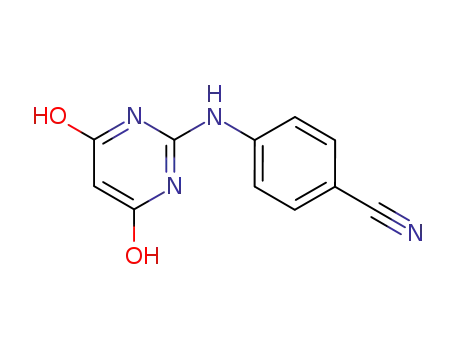 Molecular Structure of 374067-80-8 (4-[(4,6-Dihydroxy-2-pyrimidinyl)amino]benzonitrile)