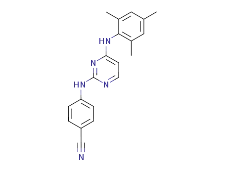 Molecular Structure of 244767-67-7 (DAPIVIRINE,4-[[4-(2,4,6-TRIMETHYLPHENYL)AMINO]PYRIMIDIN-2-YL]AMINO]BENZONITRILE)