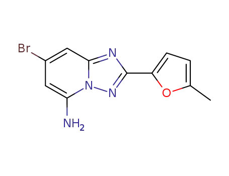 7-bromo-2-(5-methylfuran-2-yl)[1,2,4 ]triazolo[1,5-a]pyridin-5-ylamine