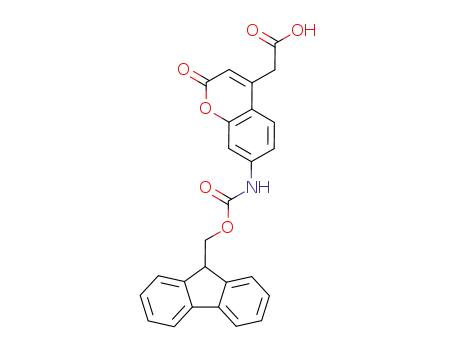 7-N-(fluoren-9-ylmethoxycarbonyl)-aminocoumarin-4-acetic acid