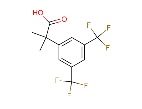 Molecular Structure of 289686-70-0 (2-(3,5-bis(trifluoroMethyl)phenyl)-2-Methyl propanoic acid)