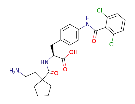 (S)-2-[[1-(2-amino-ethyl)-cyclopentanecarbonyl]-amino]-3-[4-(2,6-dichloro-benzoylamino)-phenyl]-propionic acid