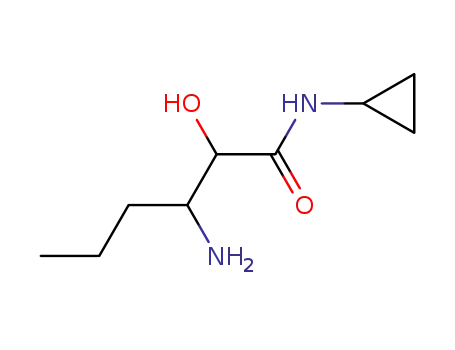 Molecular Structure of 402958-32-1 (Hexanamide, 3-amino-N-cyclopropyl-2-hydroxy-)