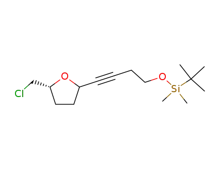 tert-butyl-[4-(5-chloromethyl-tetrahydro-furan-2-yl)-but-3-ynyloxy]-dimethyl-silane