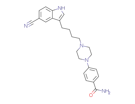 4-{4-[4-(5-cyano-1H-indol-3-yl)-butyl]-piperazin-1-yl}-benzamide
