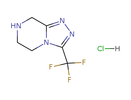 762240-92-6,3-(Trifluoromethyl)-5,6,7,8-tetrahydro-[1,2,4]triazolo[4,3-a]pyrazine hydrochloride,1,2,4-Triazolo[4,3-a]pyrazine,5,6,7,8-tetrahydro-3-(trifluoromethyl)-, monohydrochloride (9CI);3-(Trifluoromethyl)-5,6,7,8-tetrahydro[1,2,4]triazolo[4,3-a]pyrazinemonohydrochloride;3-(Trifluoromethyl)-5,6,7,8-tetrahydro-[1,2,4]triazolo[4,3-a]pyrazine HCl;