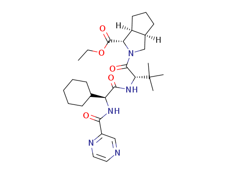 (1S,3aR,6aS)-(2S)-2-Cyclohexyl-N-(pyrazinylcarbonyl)glycyl-3-methyl-L-valyloctahydrocyclopenta[c]pyrrole-1-carboxylic acid ethyl ester