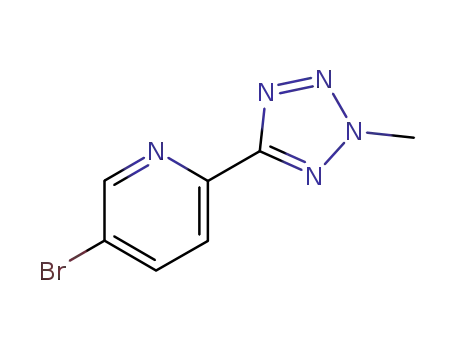 Molecular Structure of 380380-64-3 (5-Bromo-2-(2-methyl-2H-tetrazol-5-yl)-pyridine)