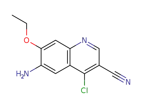 Molecular Structure of 848133-87-9 (6-AMINO-4-CHLORO-7-ETHOXYQUINOLINE-3-CARBONITRILE)